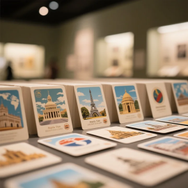 Cartoon Retro Replica-Style Souvenir Cards