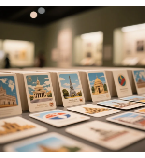 Cartoon Retro Replica-Style Souvenir Cards